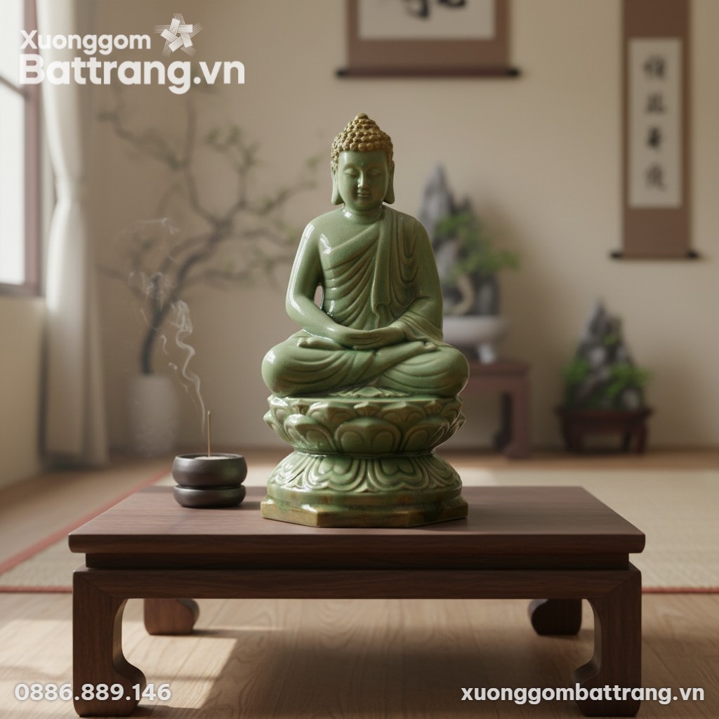 Hai bàn tay người Việt Nam nhẹ nhàng đặt tượng ...