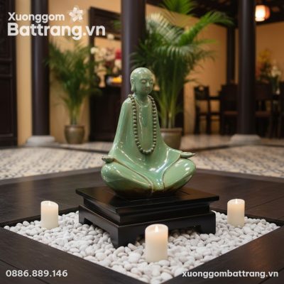 Một góc yên bình tại sảnh nhà hàng chay truyền ...