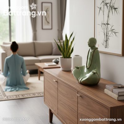 Trong một phòng khách gia đình Việt Nam hiện đạ...