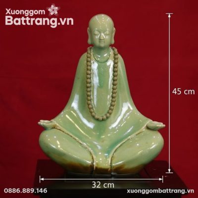 Kích thước Tượng Phật Thiền Định Men Xanh Ngọc XG-TG14