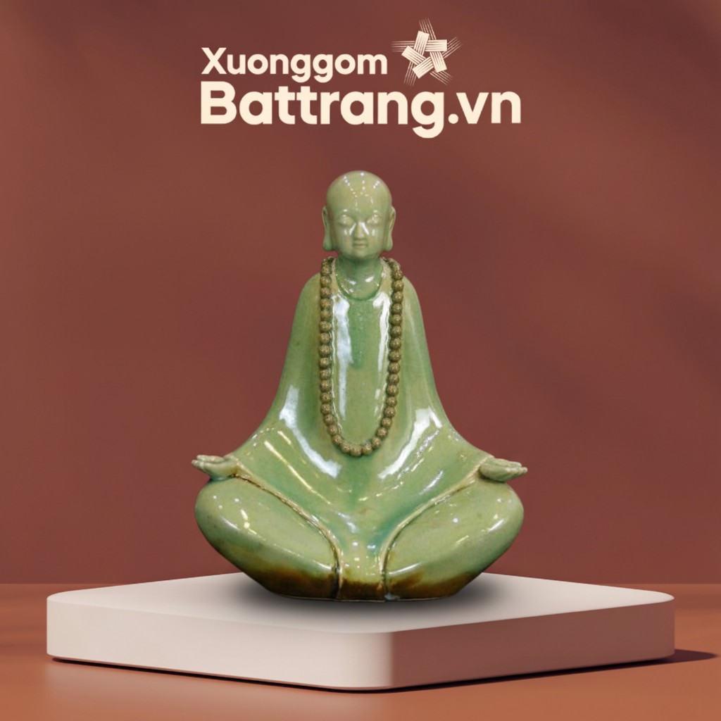 Tượng Phật Thiền Định Men Xanh Ngọc XG-TG14