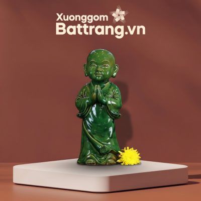 Tượng Tiểu Sư Chắp Tay Men Xanh Ngọc An Lạc XG-TG04 - Ảnh đại diện