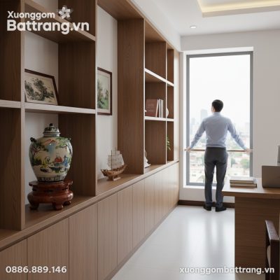 Vò sứ ngâm rượu men màu vẽ Tiên ông đánh cờ 20L...