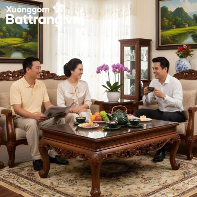 Bộ ấm chén men hỏa biến thưởng trà tại nhà