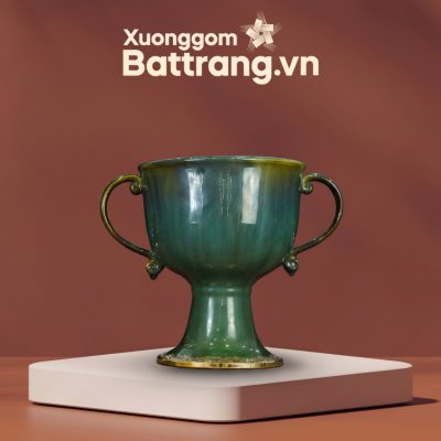 Bình hoa “dáng cúp” men hoả biến xanh ngọc XG-LH11 - Ảnh đại diện