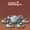 Bộ Ấm Chén Dáng Quả Hồng Men Hỏa Biến Trắng Xanh XG-AC09 - Ảnh đại diện