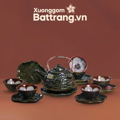 Bộ Trà Họa Tiết Cá Hoa Men Hỏa Biến Nâu XG-AC02 - Ảnh đại diện