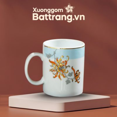 Cốc Sứ Quai C Họa Tiết Hoa Cúc Vẽ Vàng XG-LS01 - Ảnh đại diện