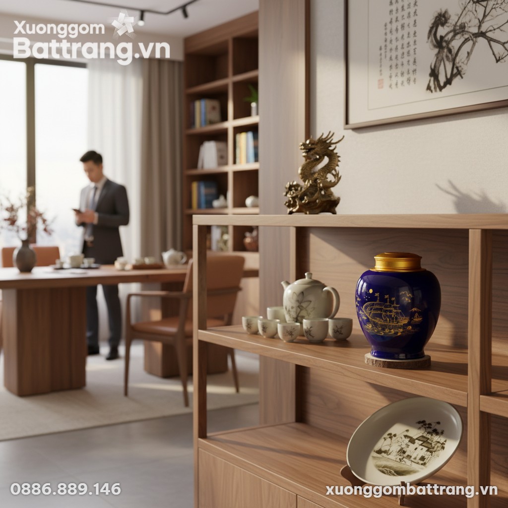 Góc làm việc sang trọng của một doanh nhân Việt...