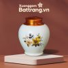 Lọ Chè Trắng Bóng Nắp Đồng Họa Tiết Hoa Vàng Cam XG-HDT03 - Ảnh đại diện