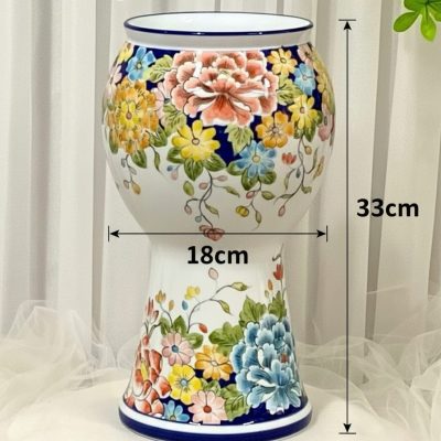 Kích thước Lọ hoa dáng búp bê vẽ ngàn hoa đa sắc XG-LH18