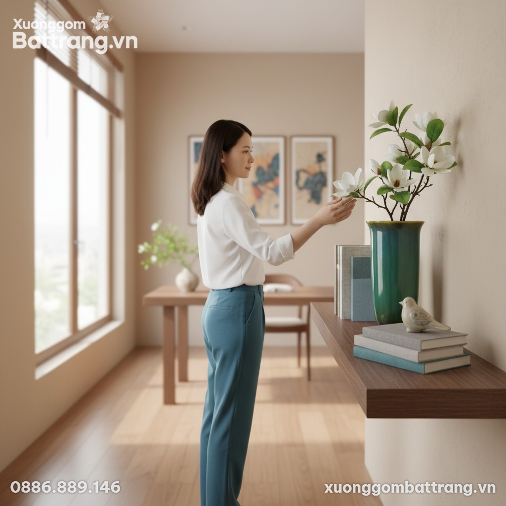 Trong phòng làm việc phong cách Việt Nam hiện đ...