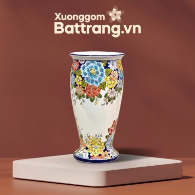 Lọ hoa dáng ly vẽ ngàn hoa đa sắc XG-LH22 - Ảnh đại diện