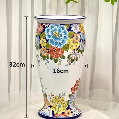 Kích thước Lọ hoa dáng ly vẽ ngàn hoa đa sắc XG-LH22