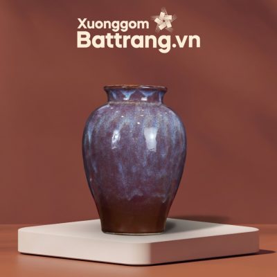 Lọ hoa “dáng thạp” men hoả biến tím loang XG-LH15 - Ảnh đại diện