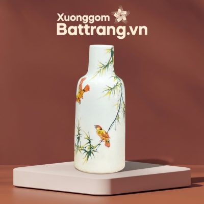 Lọ Hoa Gốm Bát Tràng Dáng Chai Vẽ Chim Trúc XG-LH23 - Ảnh đại diện