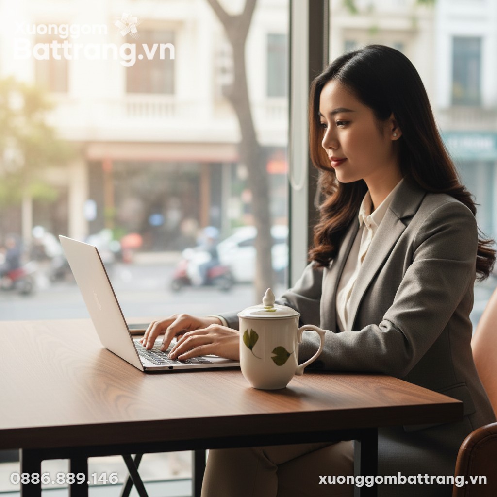 cận cảnh Một người phụ nữ Việt Nam trong trang ...