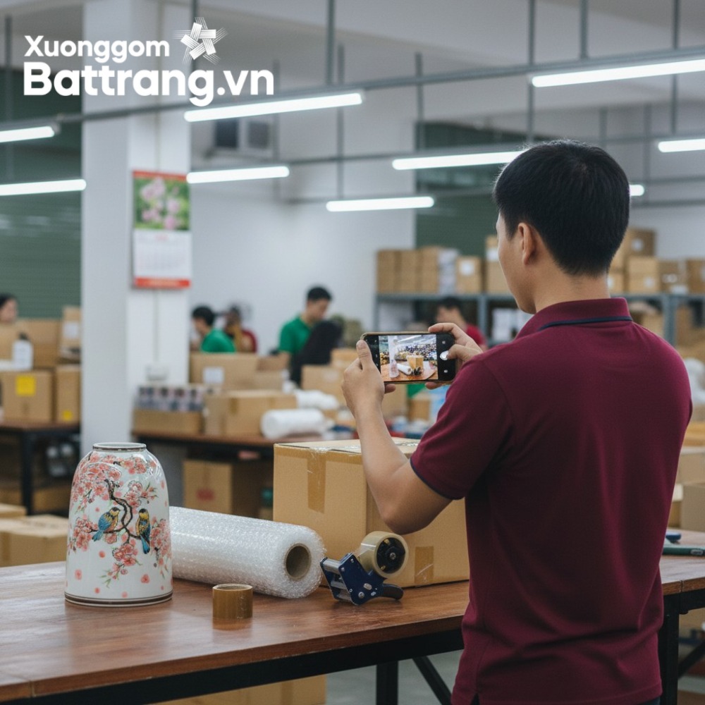 Chụp ảnh sản phẩm trước khi đ&oacute;ng g&oacute;i