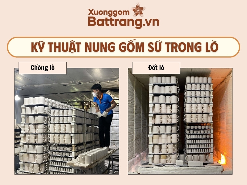 Kỹ thuật nung sản phẩm gốm sứ Bát Tràng