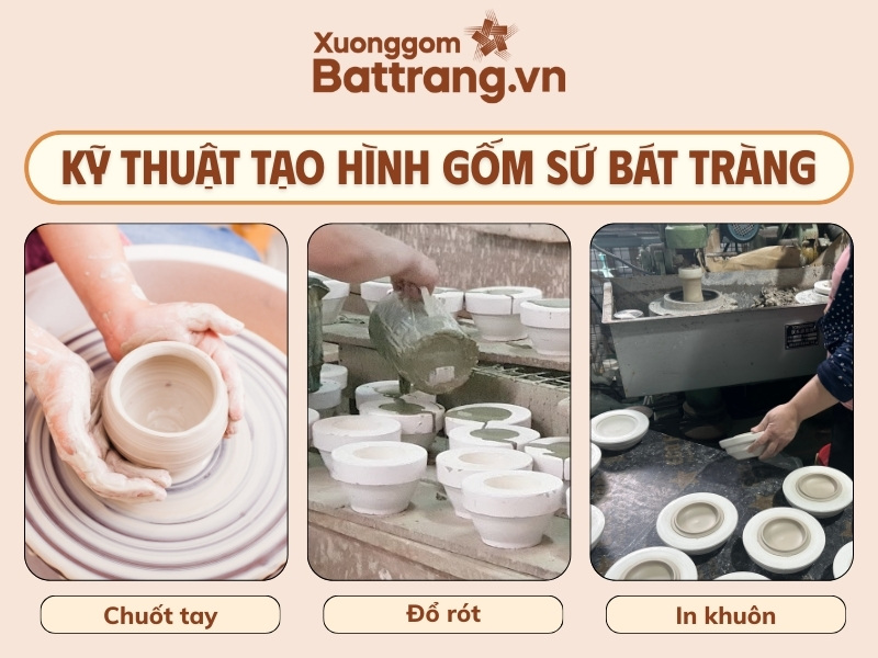 Kỹ thuật tạo hình gốm sứ Bát Tràng