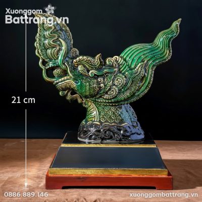 Kích thước Tượng Đầu Rồng Thời Lý Gốm Bát Tràng Quà Tặng Tết XG-TG24