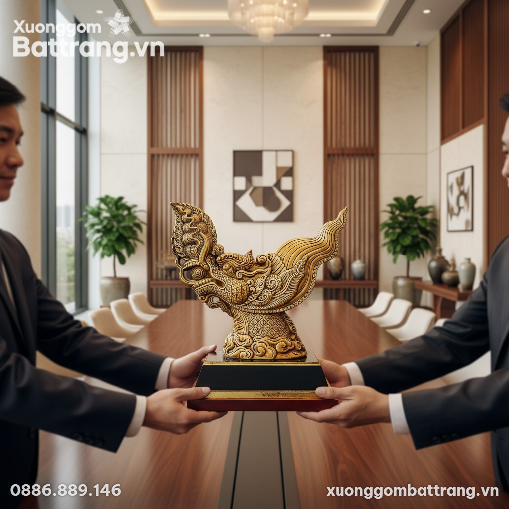 Cận cảnh tinh xảo bức tượng đầu rồng thời Lý me...