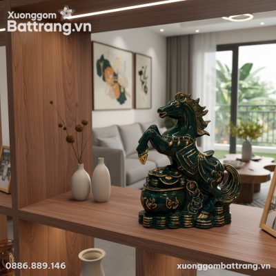 Cận cảnh tượng ngựa Mã Đáo Thành Công cao 28cm ...