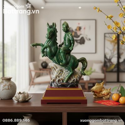 Cận cảnh tượng Ngựa Phù Đổng Thiên Vương 30cm m...