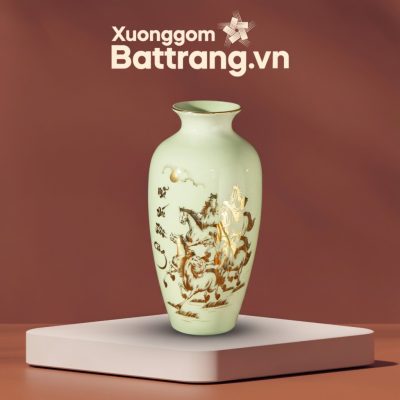 Bình Hoa Sứ Trắng Mã Đáo Thành Công Vẽ Vàng Kim XG-LH28 - Ảnh đại diện