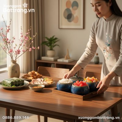 Một người phụ nữ Việt Nam trong trang phục than...