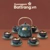 Bộ trà men hỏa biến xanh rêu quai đồng Bát Tràng XG-AC14 - Ảnh đại diện