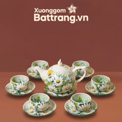 Bộ trà vẽ hoa cúc trong men cao cấp Bát Tràng XG-AC11 - Ảnh đại diện