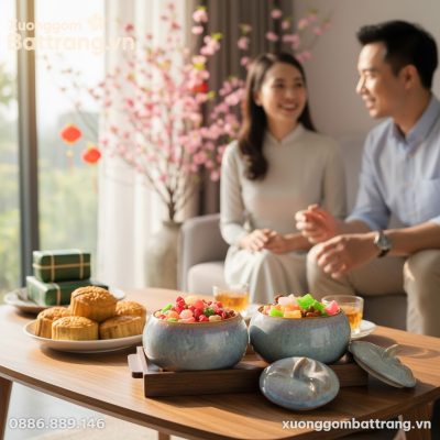 Một gia đình Việt hiện đại đang quây quần bên t...