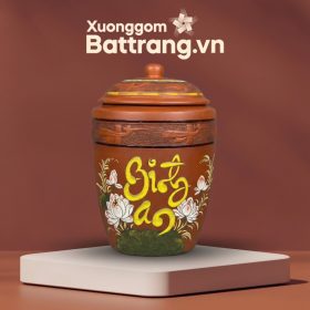 Chum Đựng Gạo 15KG "Bình An" Hoa Sen Bát Tràng XG-HG07 - Ảnh đại diện