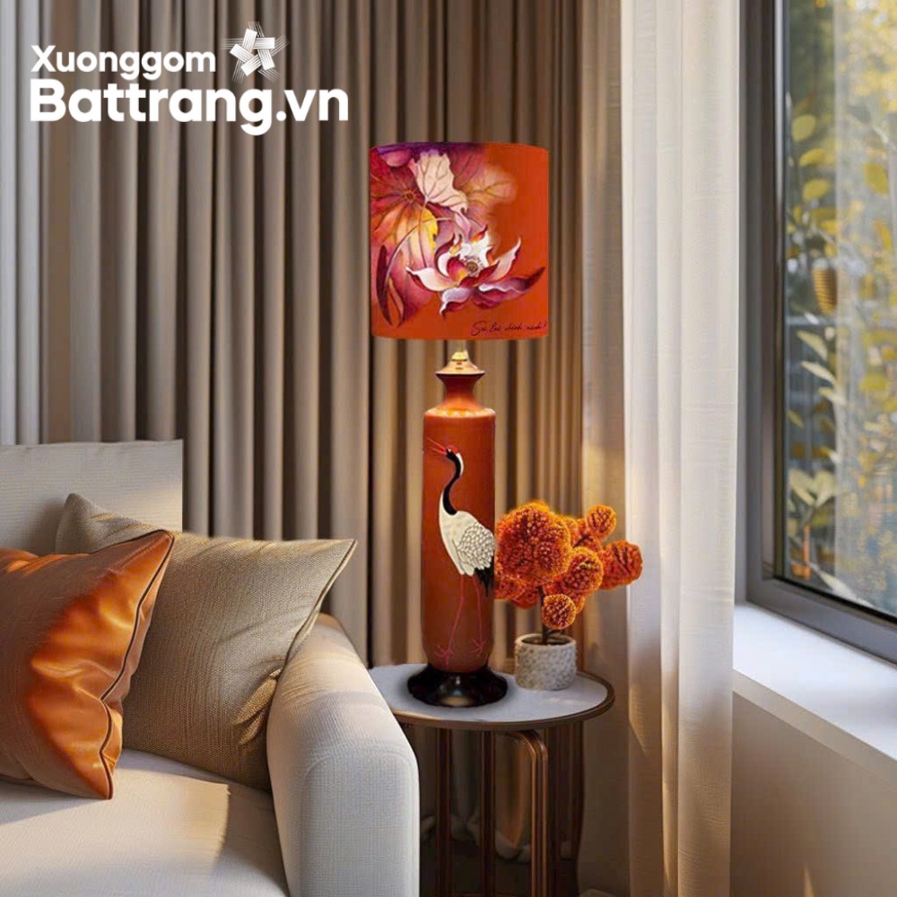 Đèn ngủ gốm sứ Bát Tràng