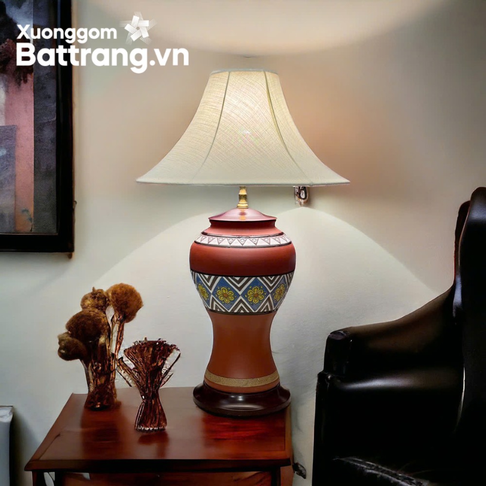 Đèn ngủ gốm sứ Bát Tràng