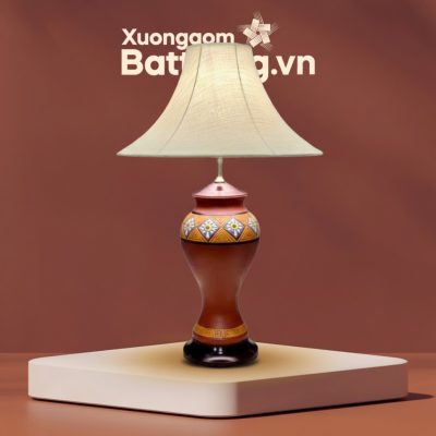Đèn Ngủ Họa Tiết Thổ Cẩm Gốm Bát Tràng XG-DN06 - Ảnh đại diện