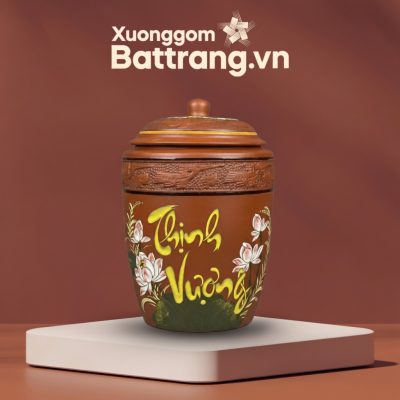 Hũ Gạo Hoa Văn Chữ "Thịnh Vượng" Hoa Sen Bát Tràng XG-HG08 - Ảnh đại diện