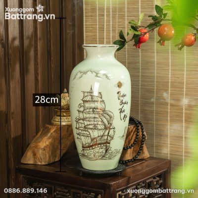 Kích thước Lọ Hoa Sứ Trắng