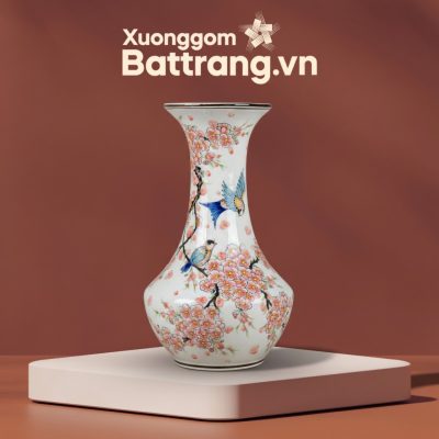 Lọ Hoa Vẽ Tay Họa Tiết Chim Én Hoa Đào Bát Tràng XG-LH32 - Ảnh đại diện