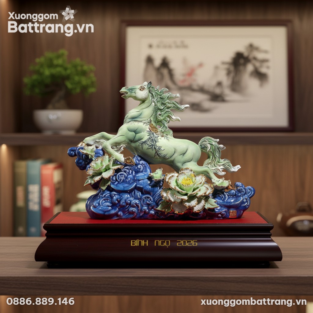 Chụp cận cảnh tượng Hùng Vân Mã trên một giá sá...