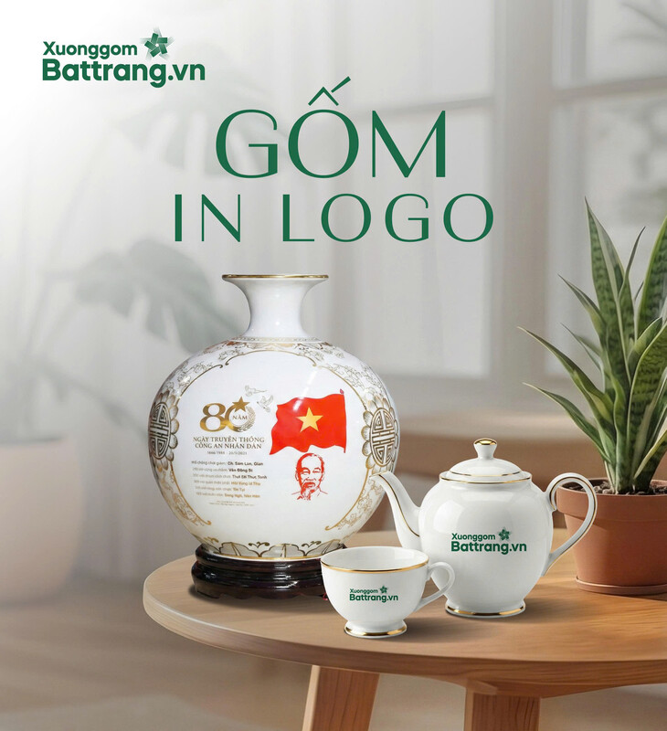 Gốm in logo